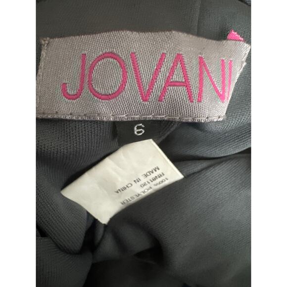 JOVANI PROM sexy gown, ruching at sides & bodice, open back  6543 gray Size 6 - Picture 13 of 14